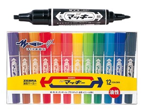 Marker/Highlighter Mackee Pen 12-color sets