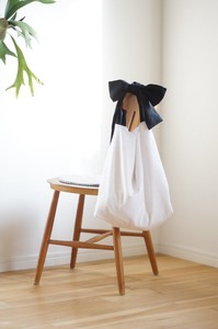Shoulder Bag black Cotton Linen