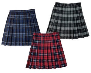 Kids' Skirt Plaid Formal 3-colors 120cm ~ 165cm