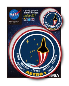 NASAステッカー Astro-1 ロゴ エンブレム 宇宙 スペースシャトル NASA017 グッズ 2020新作