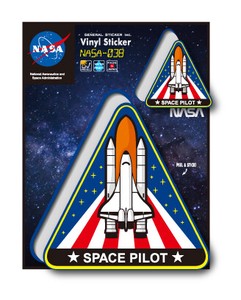 NASAステッカー SPACE PILOT ロゴ エンブレム 宇宙 スペースシャトル NASA038 グッズ 2020新作