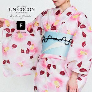 Kimono/Yukata Pink White Peach Ladies' Retro