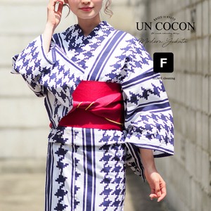 Kimono/Yukata Navy Stripe Ladies' Retro