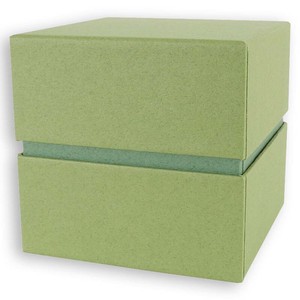 【高級感増す！】キューブ貼り箱　緑