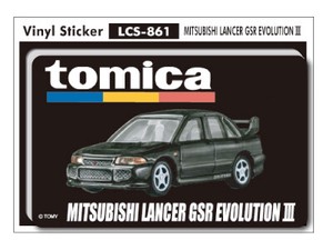 大人トミカステッカー logo+mitsubishi lancer gsr トミカ ロゴ TOMICA 車 Sサイズ LCS861 2020新作