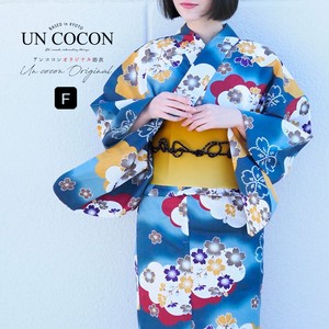 Kimono/Yukata White Floral Pattern Ladies'