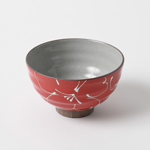 波佐見焼　一珍和花　小茶　赤　手描き　日本製