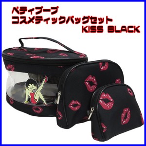 ベティーブープ コスメティックバッグ3Pセット　【 KISS BLACK 】