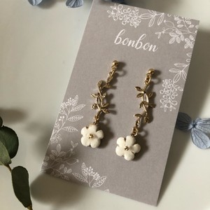 Pierced Earringss Earrings White Flowers