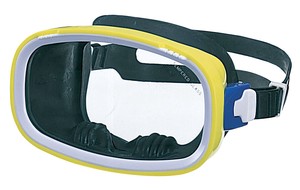 スノーケリングマスク 12歳から大人用1眼 マスク コースト　イエロー　目の保護