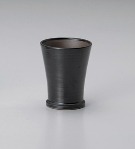 ビールカップ黒【日本製　陶器】
