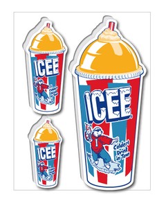 ICEE NEW CUP オレンジ ステッカー ICE004 アメリカン雑貨 グッズ 2020新作