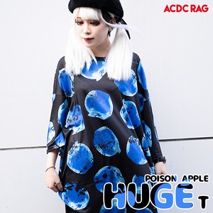 リンゴ ヒュージTシャツ ワンピT パンク ロック V系 原宿系 ファッション ユニセックス ACDCRAG