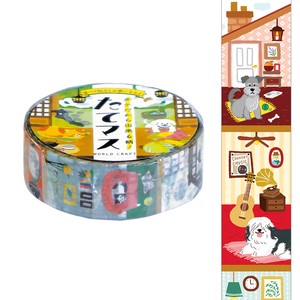 DECOLE Washi Tape Washi Tape Animals Tate-Masu Cat Stationery Dog Orusuban