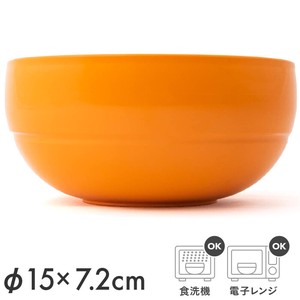 【直送可】 WAYOWAN　まる　熟柿　丼　約890ml　(日本製/樹脂/食器洗浄機対応/電子レンジ対応)
