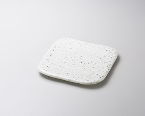 白斑点パレット25cm角盛皿【日本製　磁器】