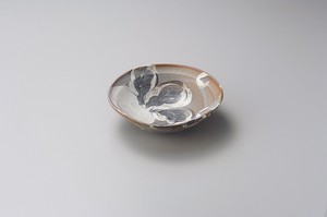 鼠志野カブ平鉢【日本製　陶器】