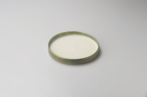 グリン金タタキ7.0切立丸皿【日本製　強化磁器】