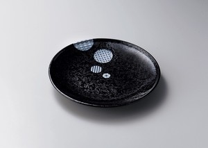 丸小紋8.0丸皿【日本製　磁器】