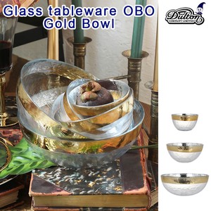 Glass tableware OBO　Gold Bowl