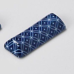 古青藍 藍七宝箸置【日本製　美濃焼】