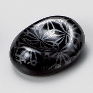 黒銀彩てまり箸置(【日本製　美濃焼】