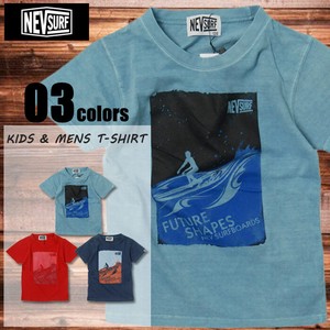 キッズ　NEV SURF　サーフプリントTシャツ(N28-04)
