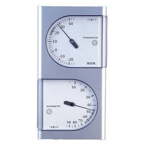 タニタ（TANITA）〈温湿度計〉アナログ温湿度計 TT-518（シルバー）