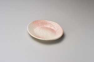 桜志野変形皿（小）【日本製　磁器】