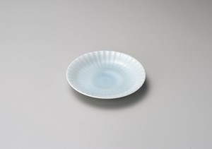 青白磁菊5.0皿【日本製　磁器】