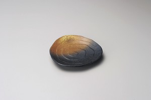 黒備前5.0三角皿【日本製　陶器】