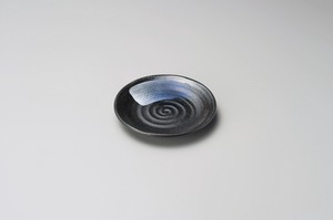 黒水晶六兵衛4.0皿【日本製　磁器】