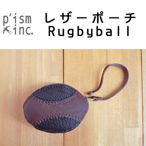 レザーポーチ　Rugbyball