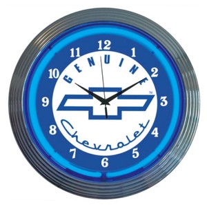 NEON CLOCK SINGLE【CHEVROLET】シボレー ネオン 時計 アメリカン雑貨