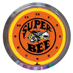 NEON CLOCK SINGLE【SUPER BEE】ネオン 時計 アメリカン雑貨
