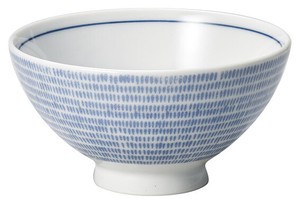 Rice Bowl Porcelain Blue Made in Japan