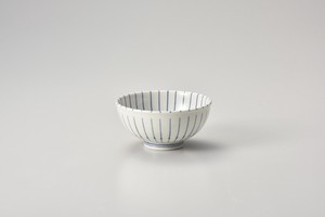 ルナ十草（青）軽量茶碗【日本製　磁器】