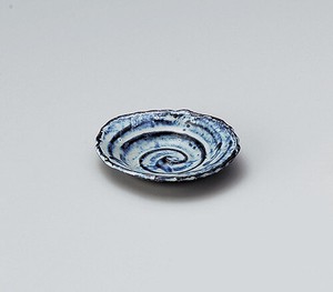 手造りちぎり楕円小皿【日本製　陶器】