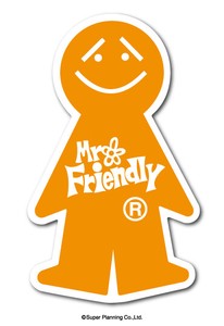 Mr.Friendly ミニステッカー 橙 オレンジ ミスターフレンドリー ステッカー LCS978 2020新作