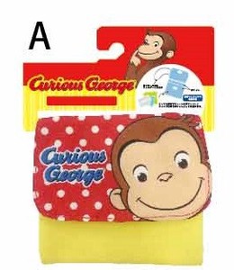 【Curious George】おさるのジョージ ポケットポーチ レッド K-9842A