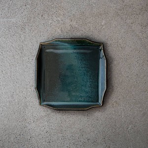 寿山窯 rim リム スクエア M(17cm) エバーグリーン[日本製/美濃焼/洋食器]
