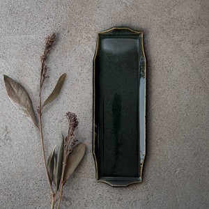 寿山窯 rim リム ロング M(29x10cm) エバーグリーン[日本製/美濃焼/洋食器]