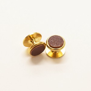 Jewelry Antique Brown Set Buttons Genuine Leather Made in Japan