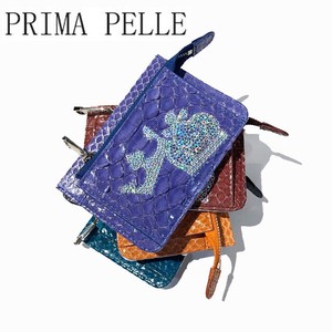 prima pelle プリマペレ　刺繍×パイソンスパンコールミニウォレット