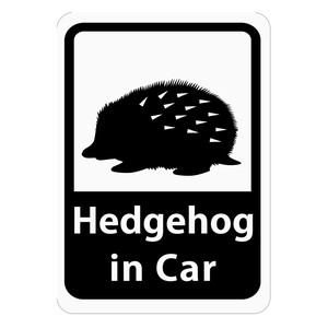 Hedgehog in Car 「はりねずみ」 車用ステッカー (マグネット)