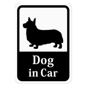 Dog in Car 「コーギー」 車用ステッカー (マグネット)
