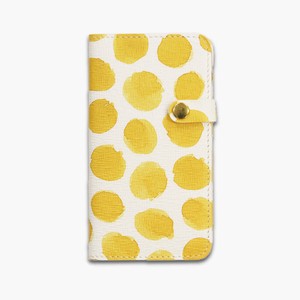 【ToocTooc】本革 iPhoneケース（Lemon）手帳型 スマホケース 水玉 レディース イエロー