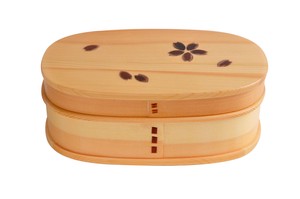 Mage wappa Bento Box Cherry Blossom Wooden Bento Box Natural Koban