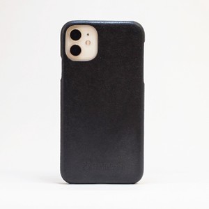 iPhone11/11pro/11proMax （Black）スマホケース イタリアンレザー メンズ レディース ブラック