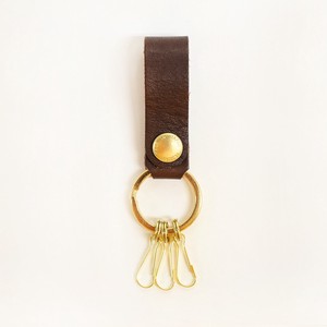 Key Case Key Chain Brown Ladies' Men's Made in Japan